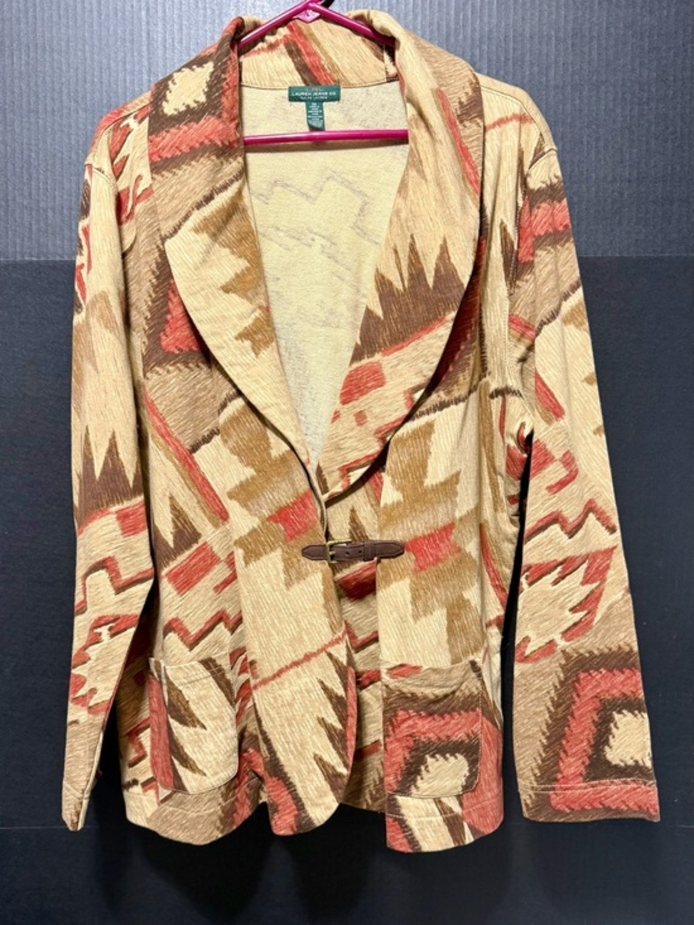 🍄LRL Ralph Lauren Western Aztec Cardigan Fleece Jacket